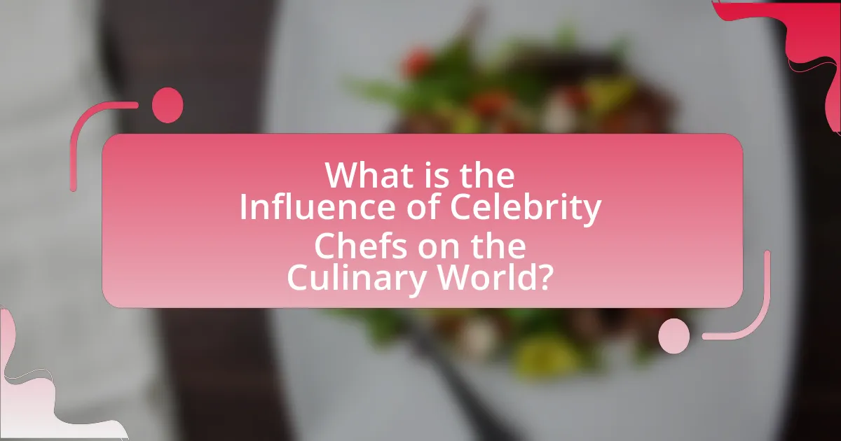 What is the Influence of Celebrity Chefs on the Culinary World?